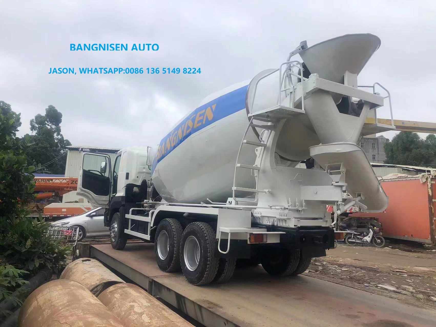 2016 Year Reconditioned HINO 700 cement mixer construction truck with 10m³ drum(图2)