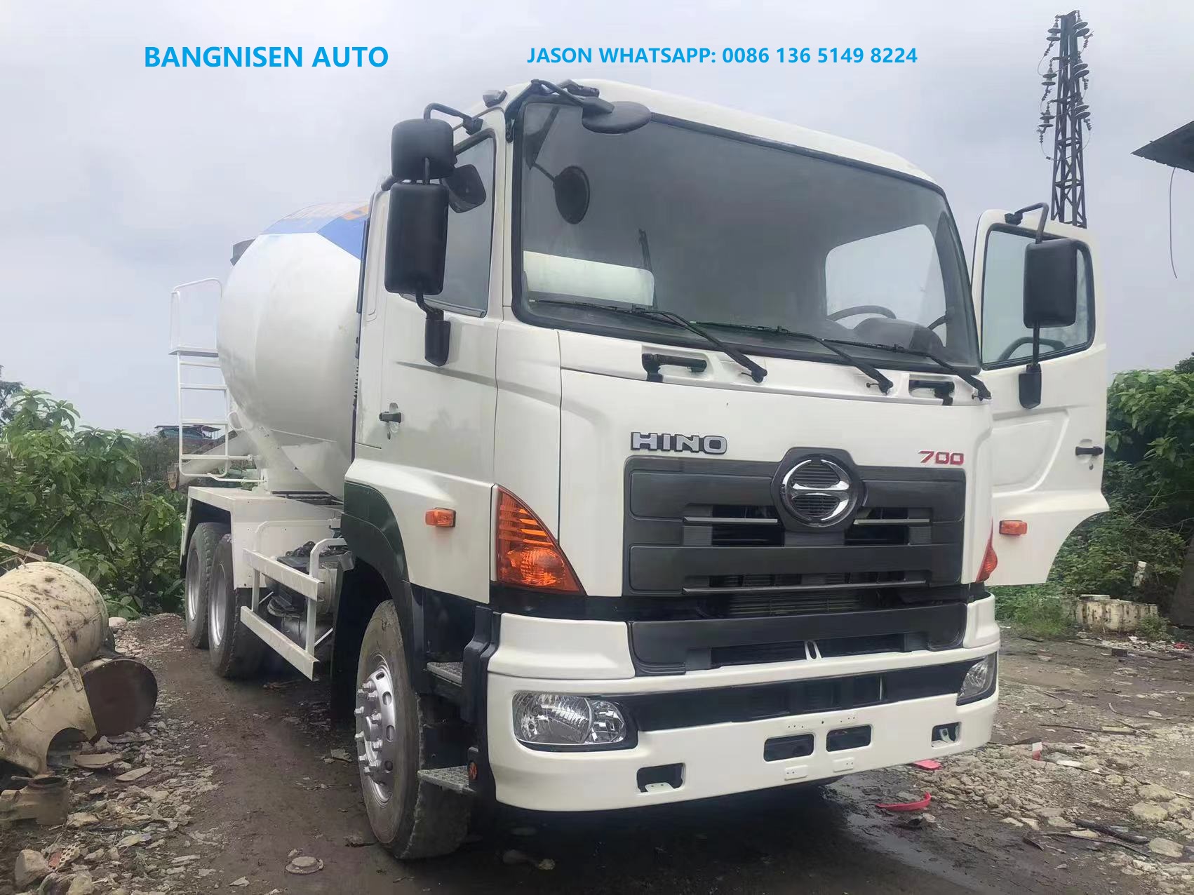 2016 Year Reconditioned HINO 700 cement mixer construction truck with 10m³ drum(图1)