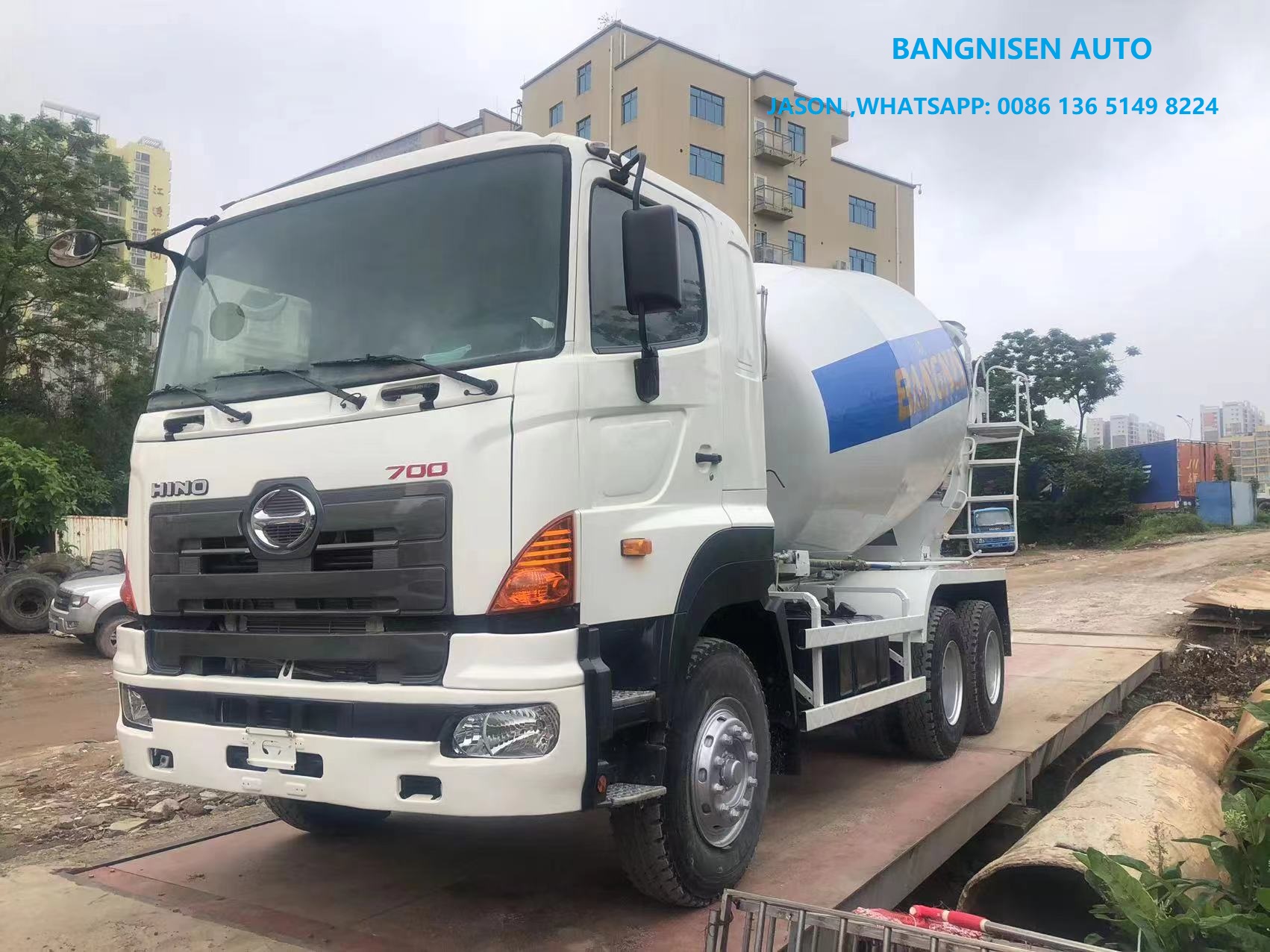 2016 Year Reconditioned HINO 700 cement mixer construction truck with 10m³ drum(图5)