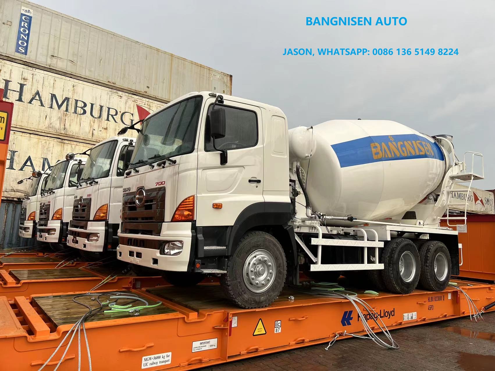 2016 Year Reconditioned HINO 700 cement mixer construction truck with 10m³ drum(图3)