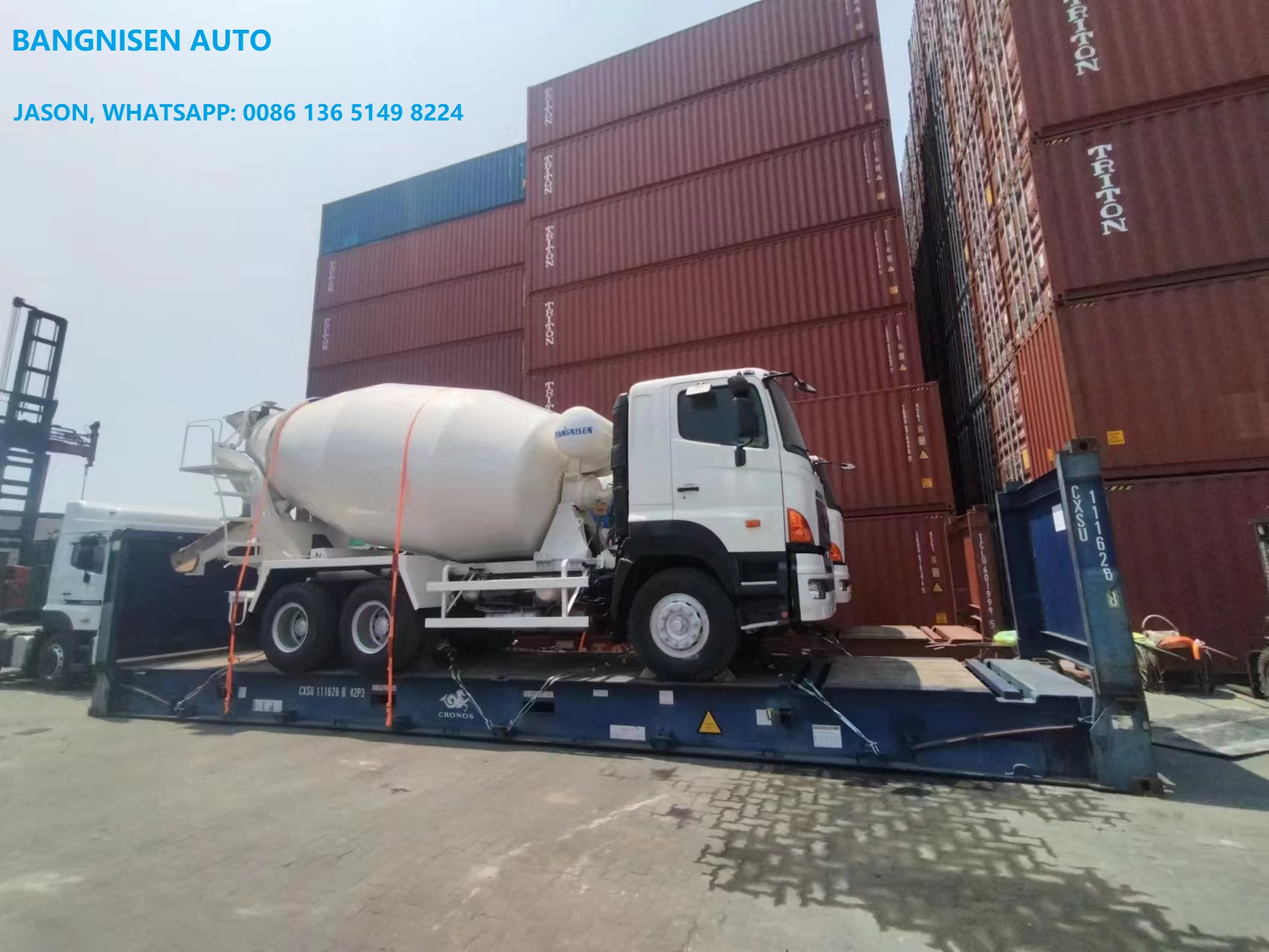2016 Year Reconditioned HINO 700 cement mixer construction truck with 10m³ drum(图6)