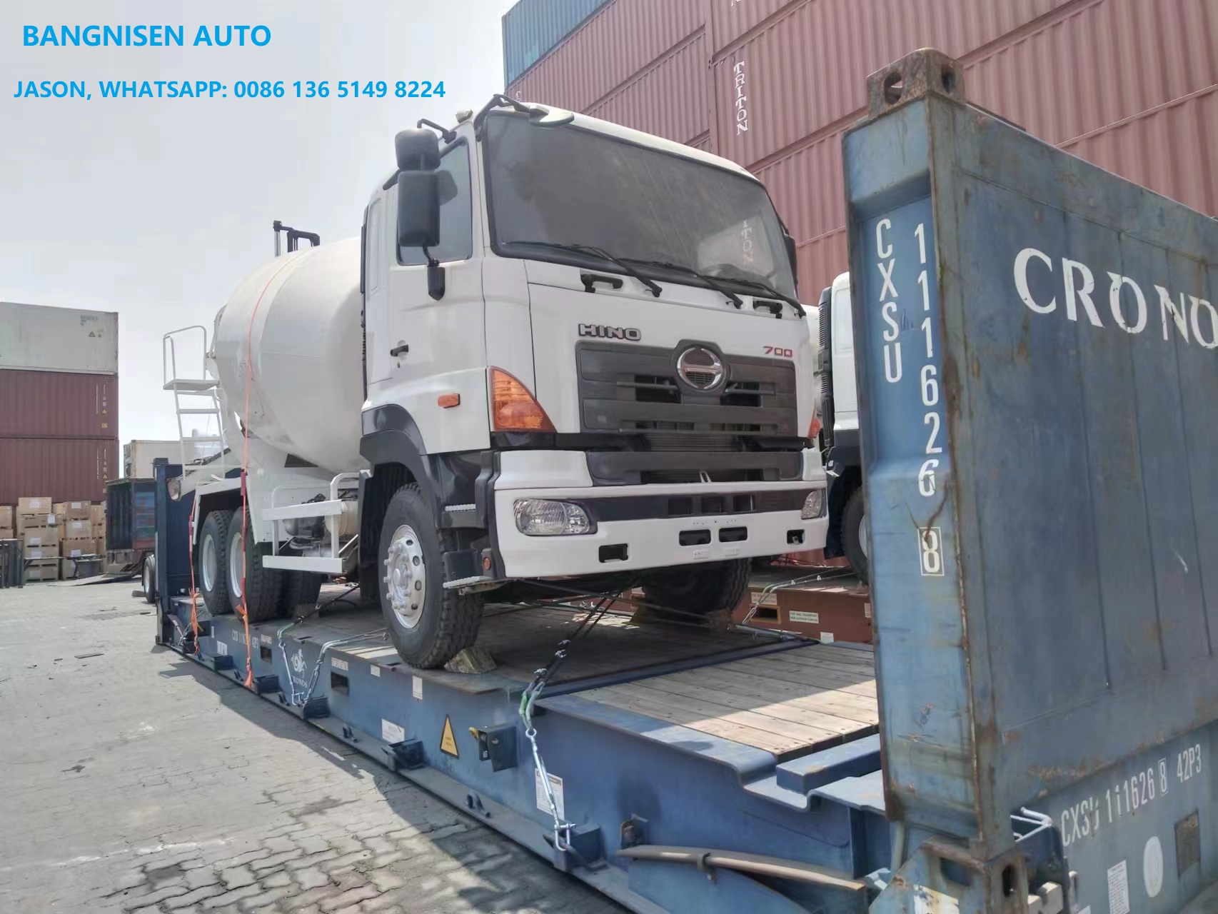 2016 Year Reconditioned HINO 700 cement mixer construction truck with 10m³ drum(图8)