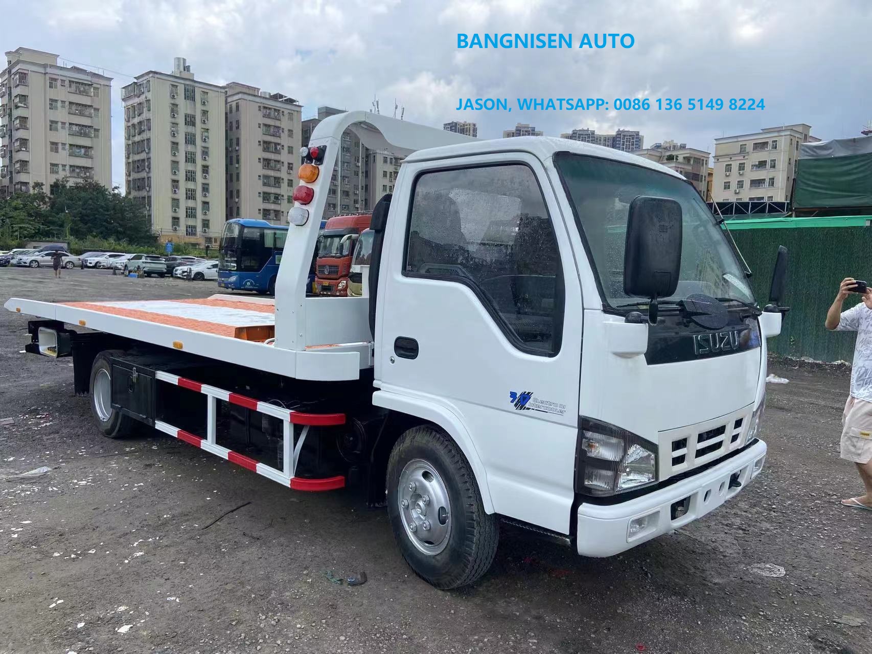  ISUZUs 600P Car Carrier Tow Truck Road Rescue Rollback Trailer 3 Tons Flatbed Platform Wrecker (图1)